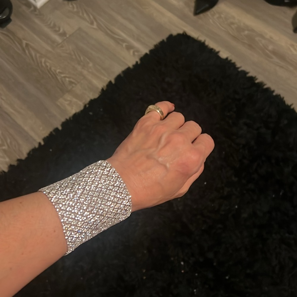 Silver Rhinestone Bracelet - Picture 2 of 5